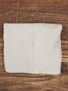 Matouk Luxury Baby embroidered off-white baby blanket
